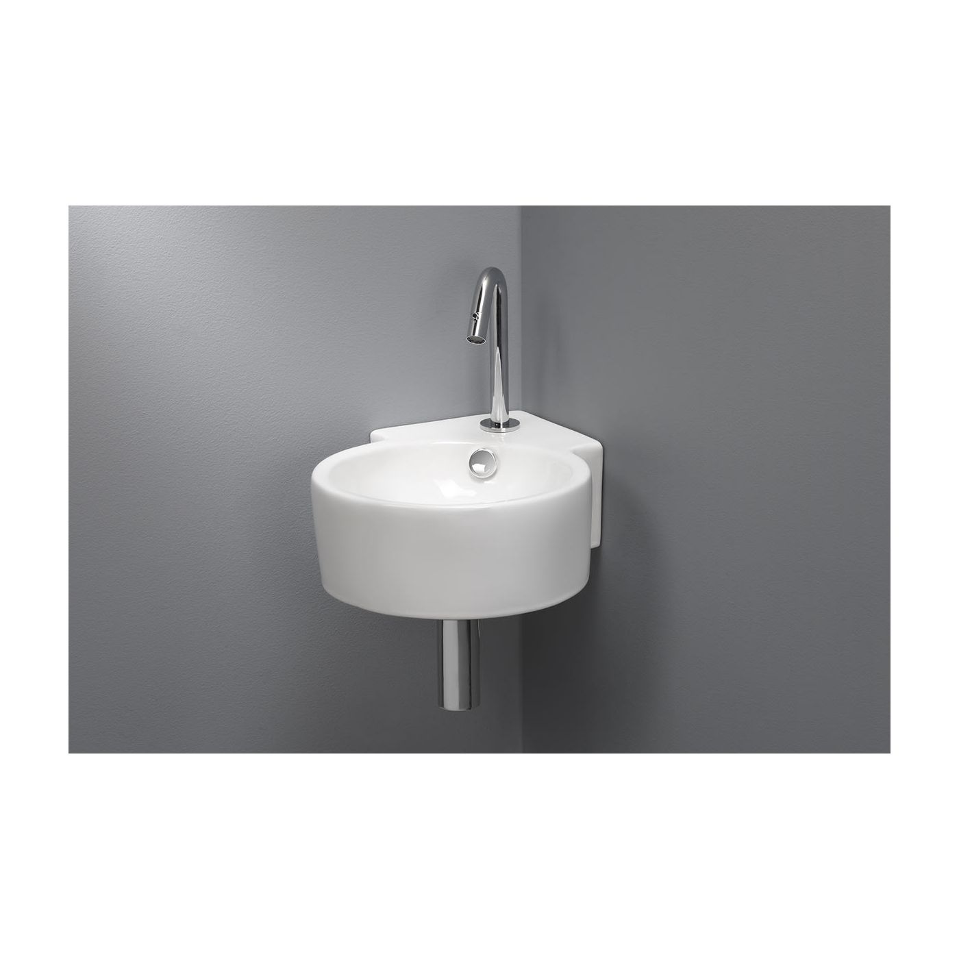 Novara Fontana keramische fontein kraan gat 44,5x31x13 cm wit