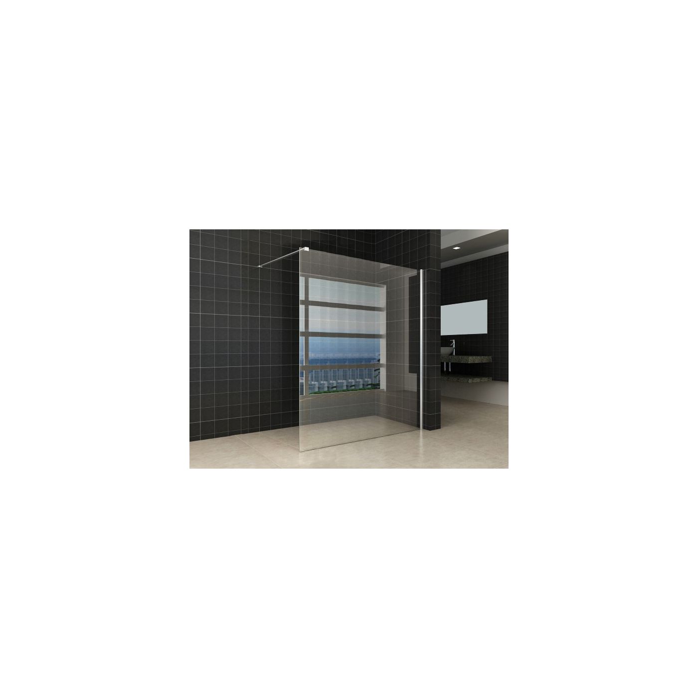 Wiesbaden Comfort inloopdouche 1600 x 2000 x 8 mm nano helder glas/chroom