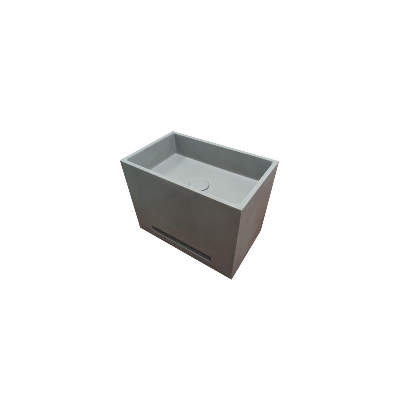Ideavit Idea.Wall-D5 rechthoekige wastafel met handdoekhouder 25x40 beton grijs