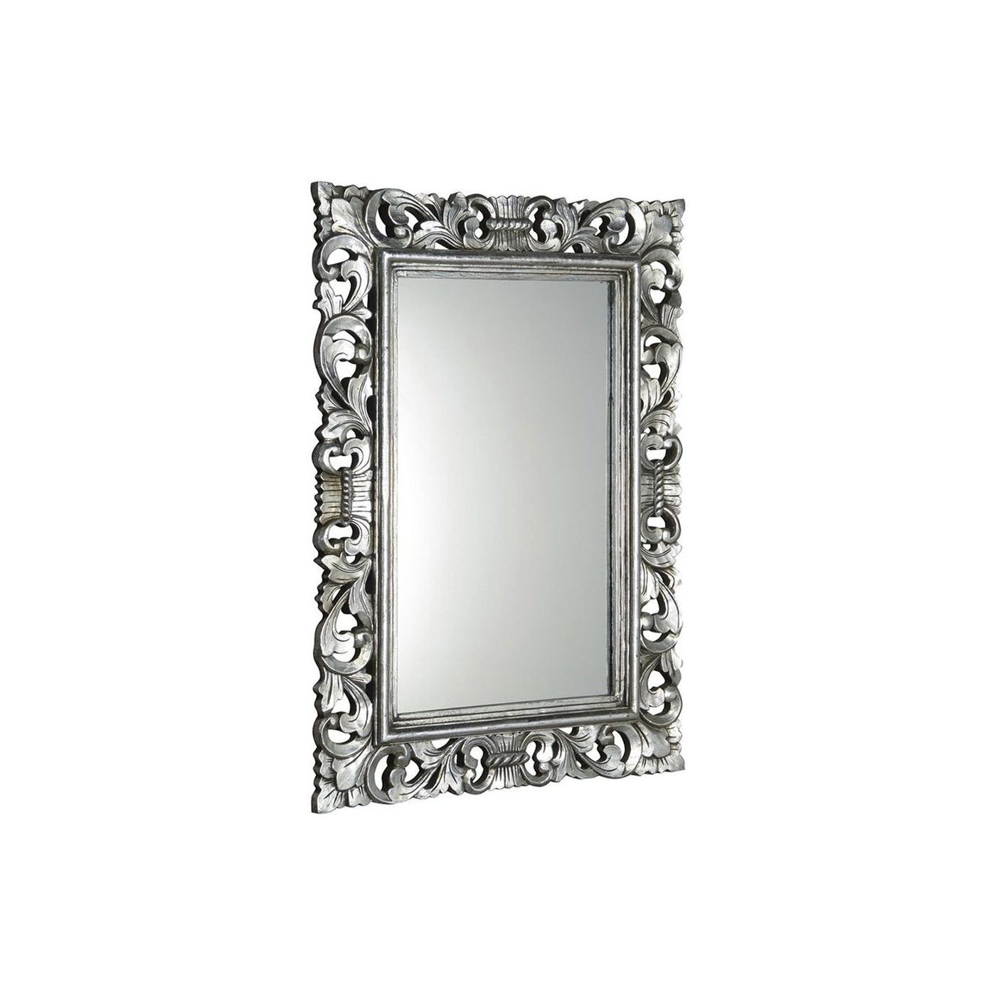 Scule spiegel met frame 80x120cm zilveren antiek