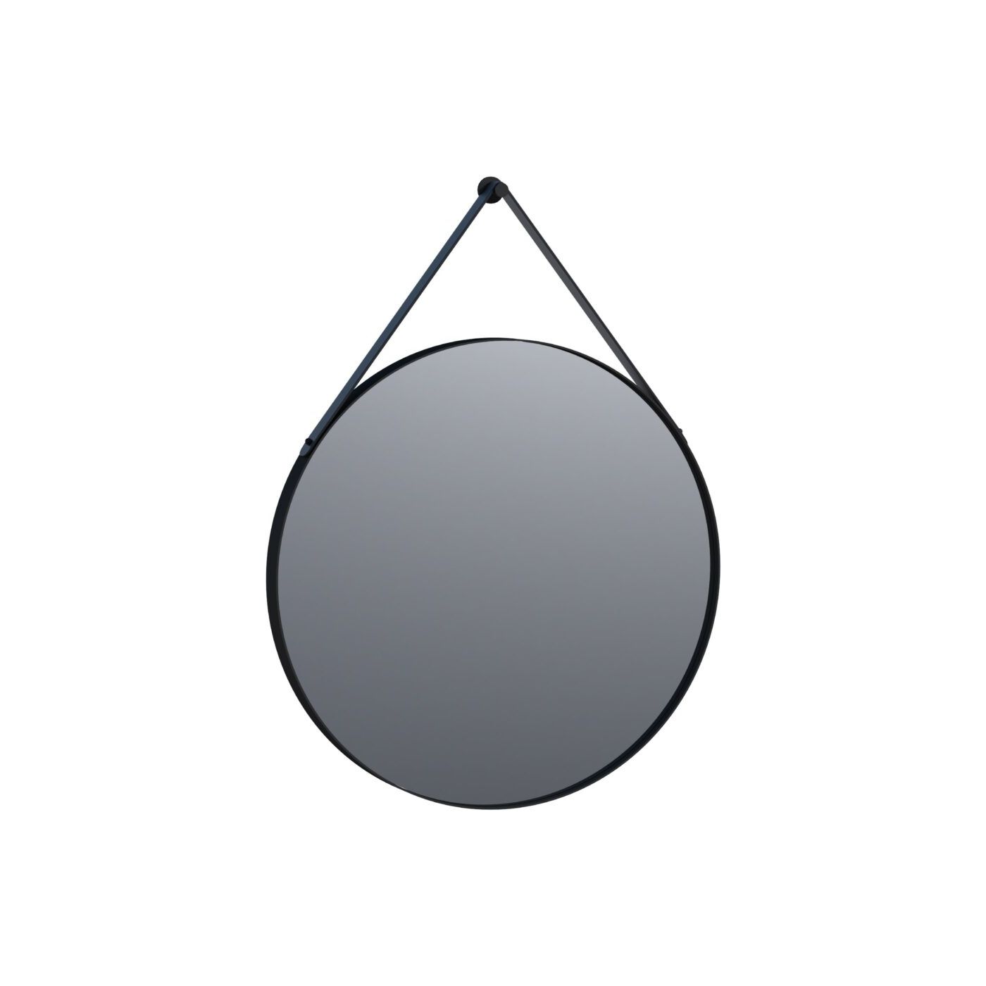 Tapo Silhouette ronde spiegel met riem 70 mat zwart