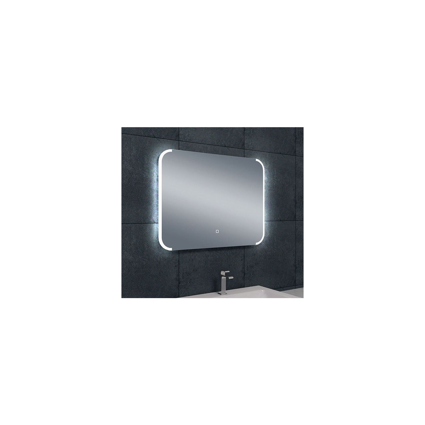 Wiesbaden Bracket dimbare LED condensvrije spiegel 80x60 cm chroom