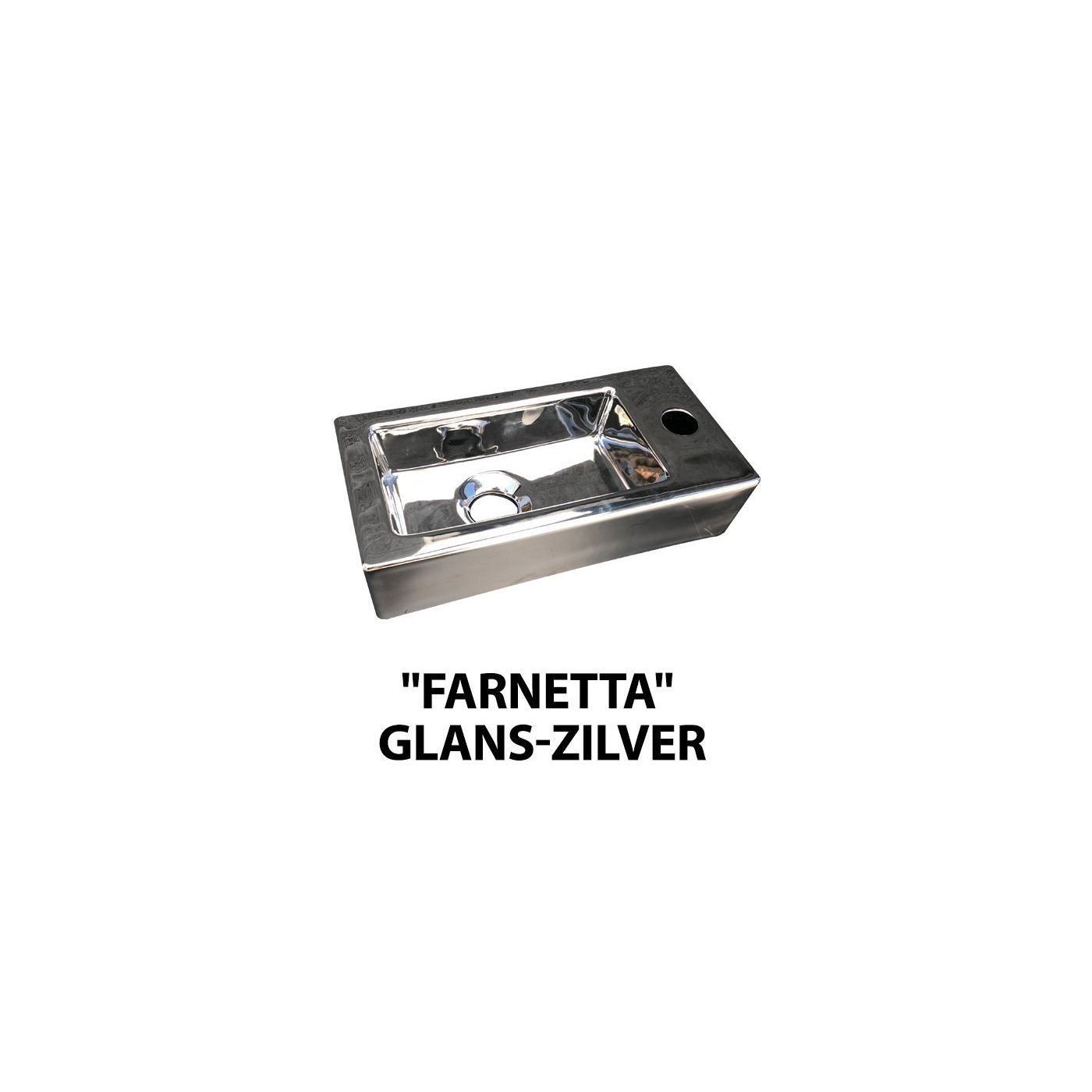 Best Design Farnette fontein rechts 37x18cm glanzend zilver