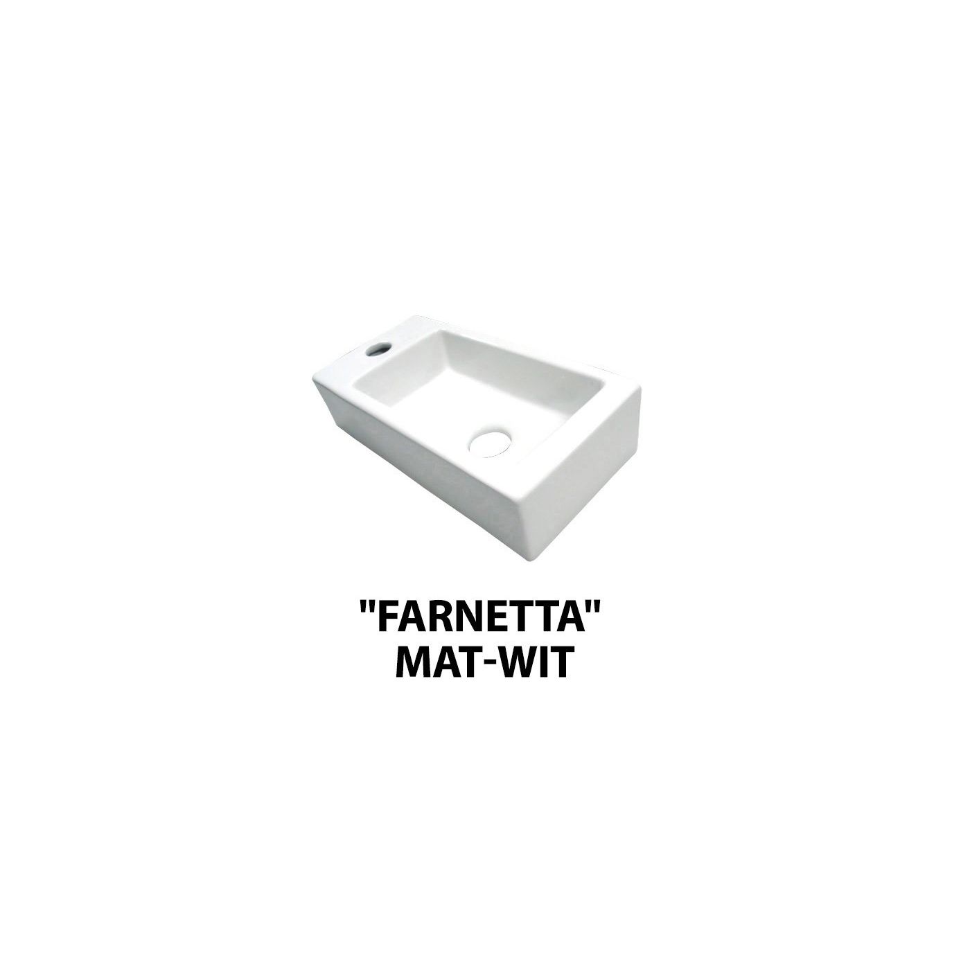 Best Design Farnette fontein links met kraangat 37x18cm mat wit