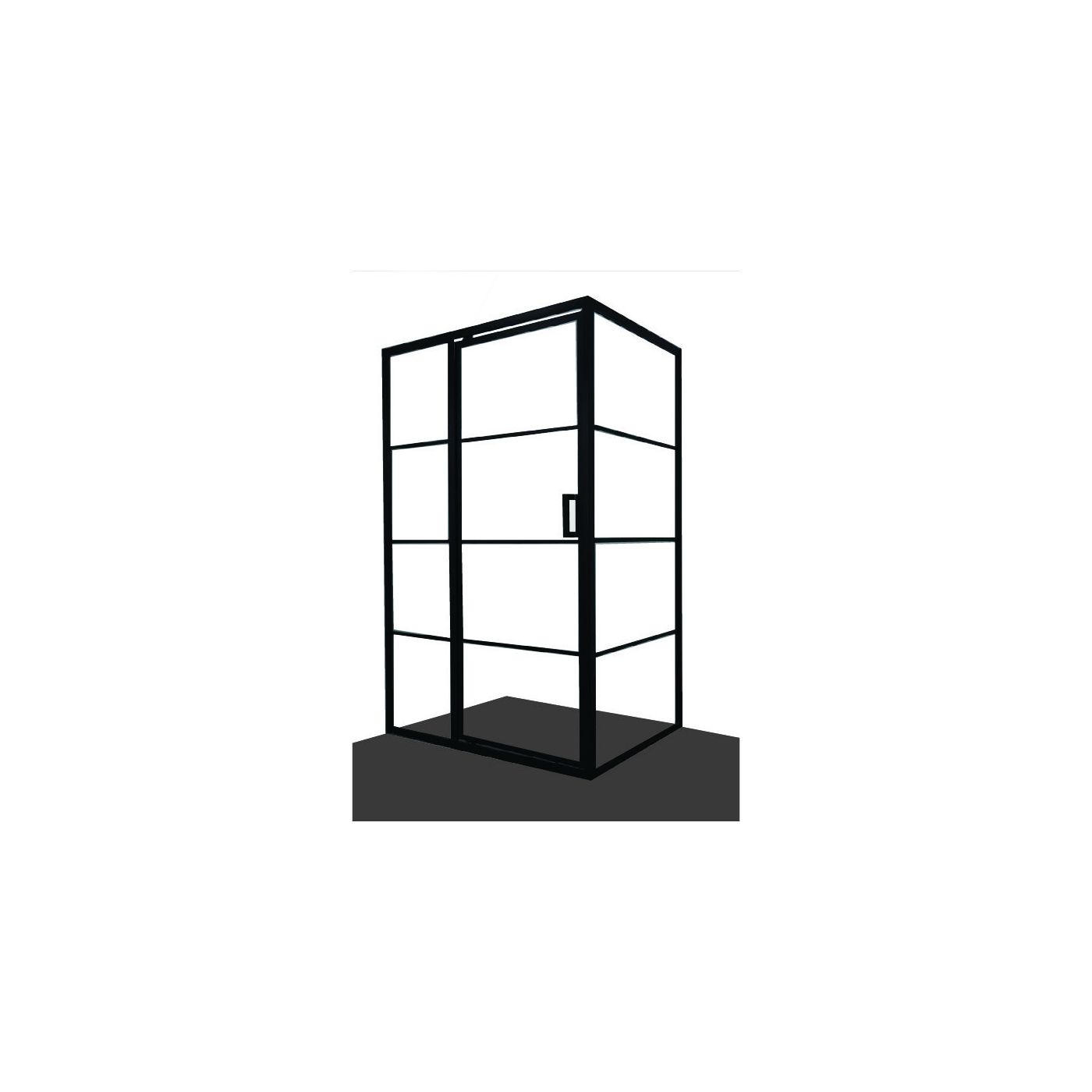 Best Design Zeplin douchecabine met nisdeur 120x90x210 cm zwart