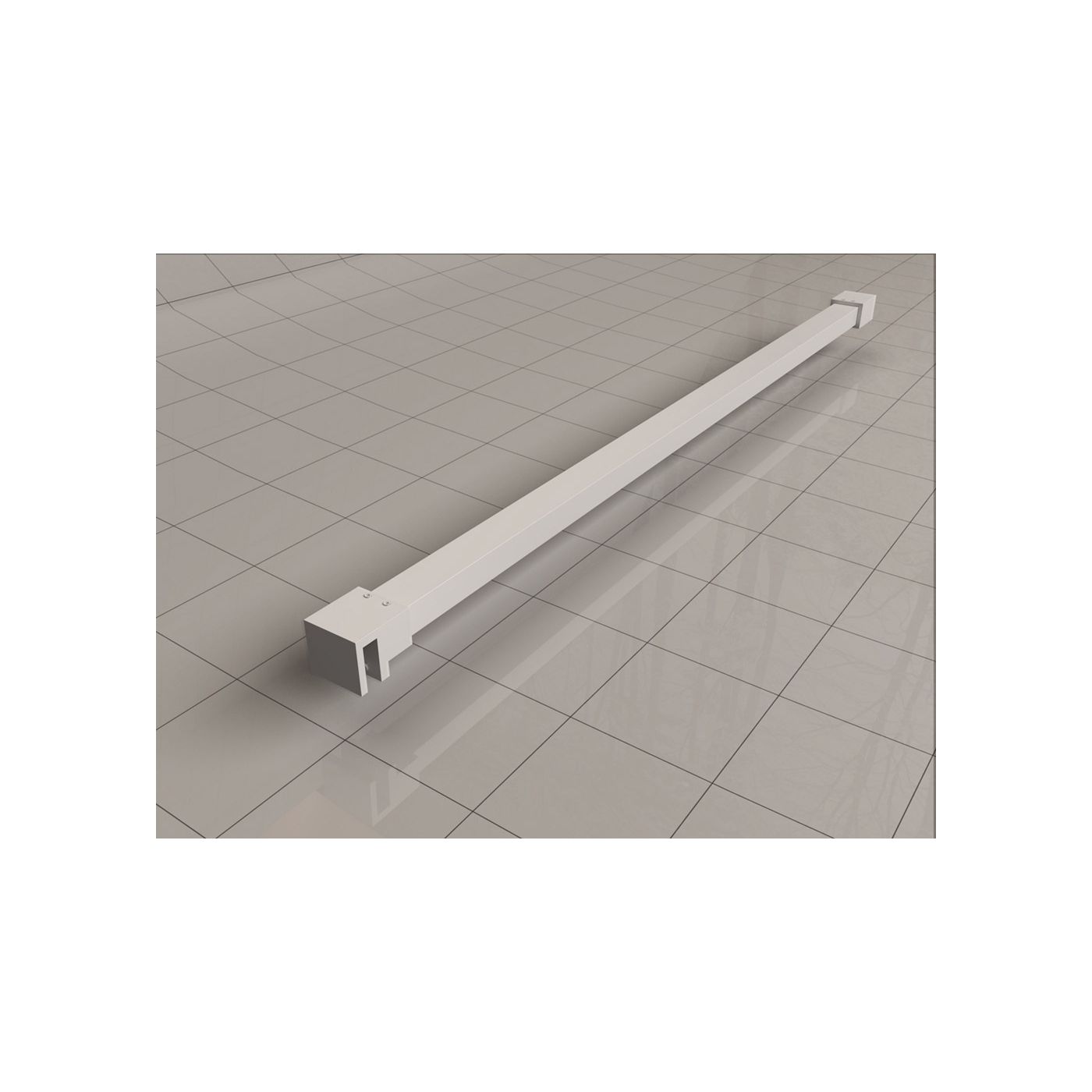 Wiesbaden Slim stabilisatiestang 120 cm mat wit