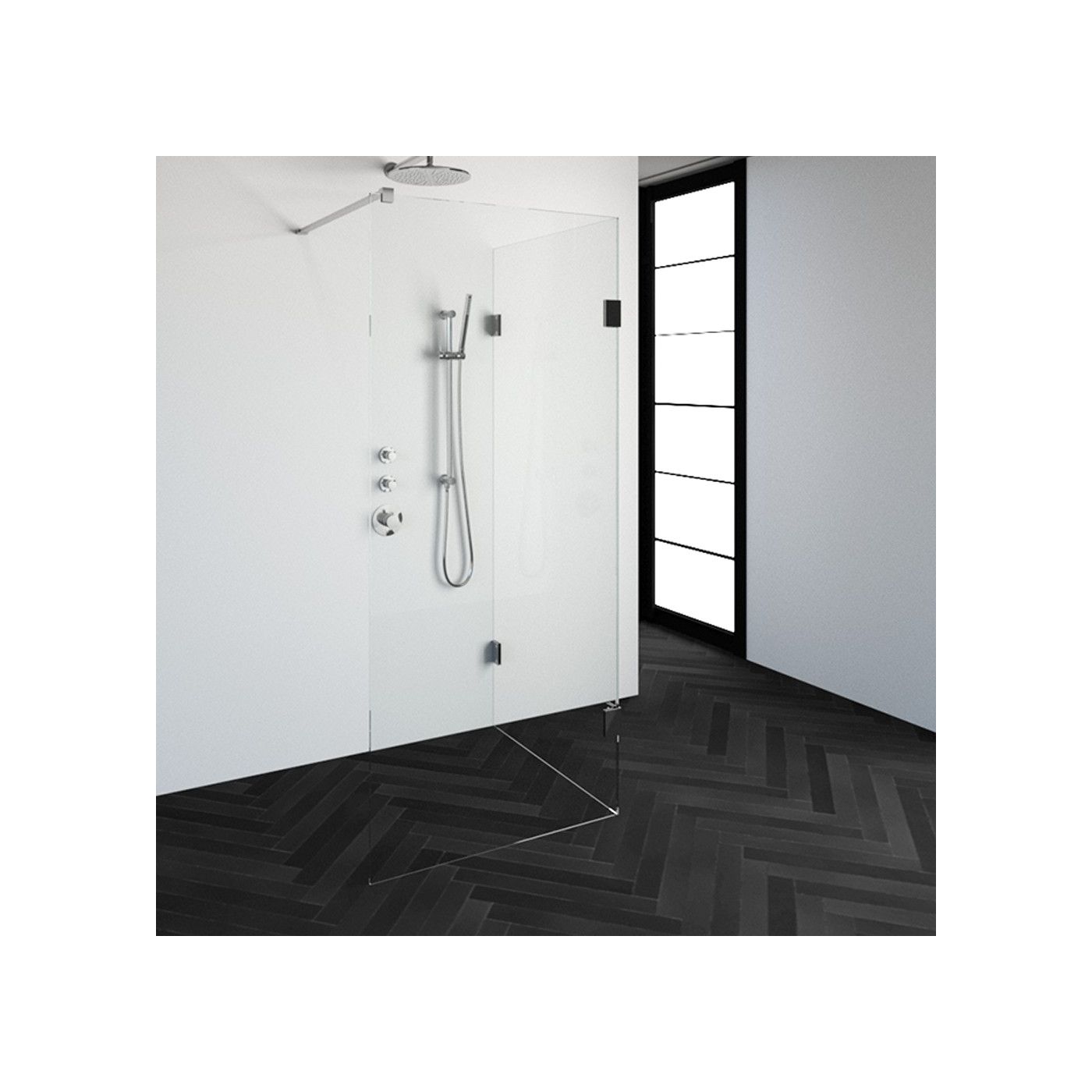 Topa Creative inloopdouche 2 delig 90x90 chroom