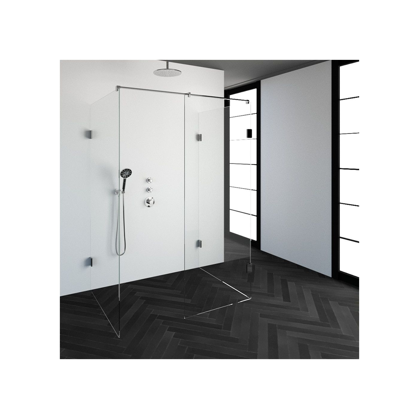 Topa Creative inloopdouche XL 140x100 chroom