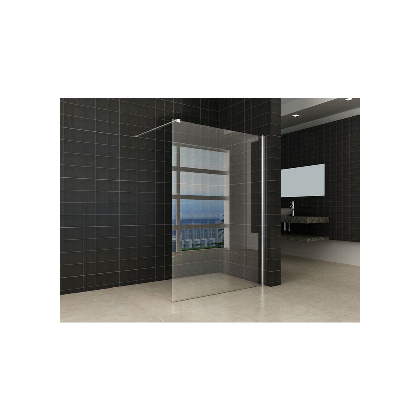 Wiesbaden Comfort inloopdouche 1300 x 2000 x 10 mm nano helder glas/chroom