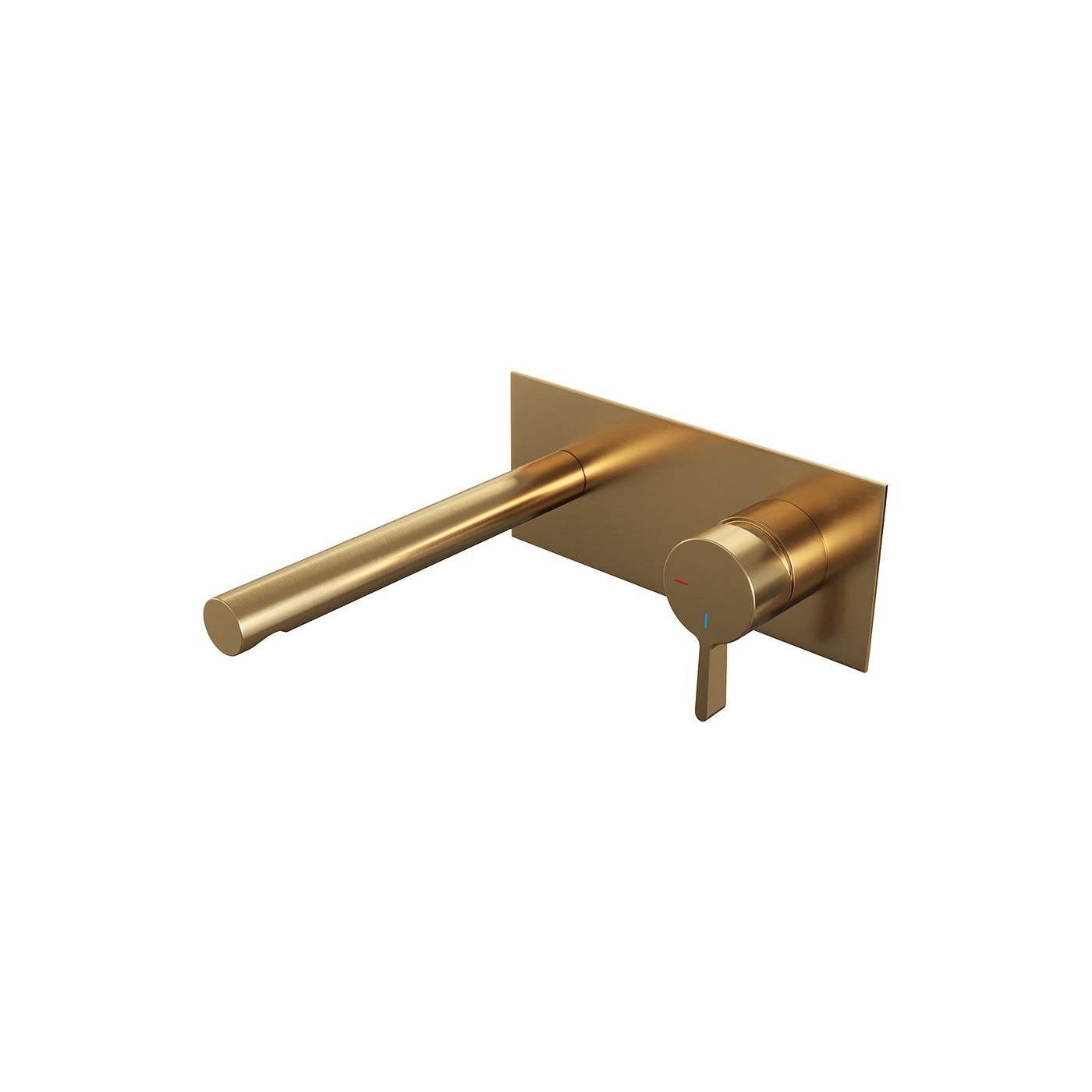 Brauer Gold Edition inbouw wastafelmengkraan rechthoekige hendelstaaf 20x9 goud