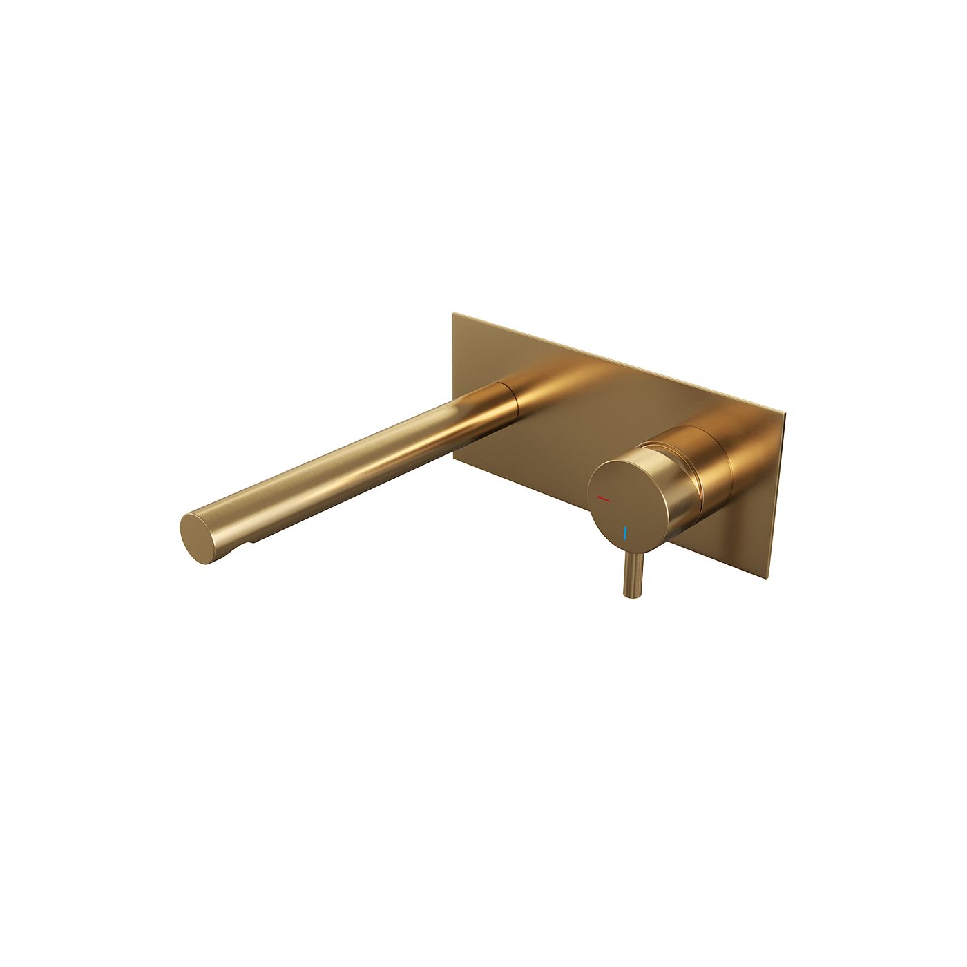 Brauer Gold Edition inbouw wastafelmengkraan kleine ronde hendelstaaf 20x9 goud