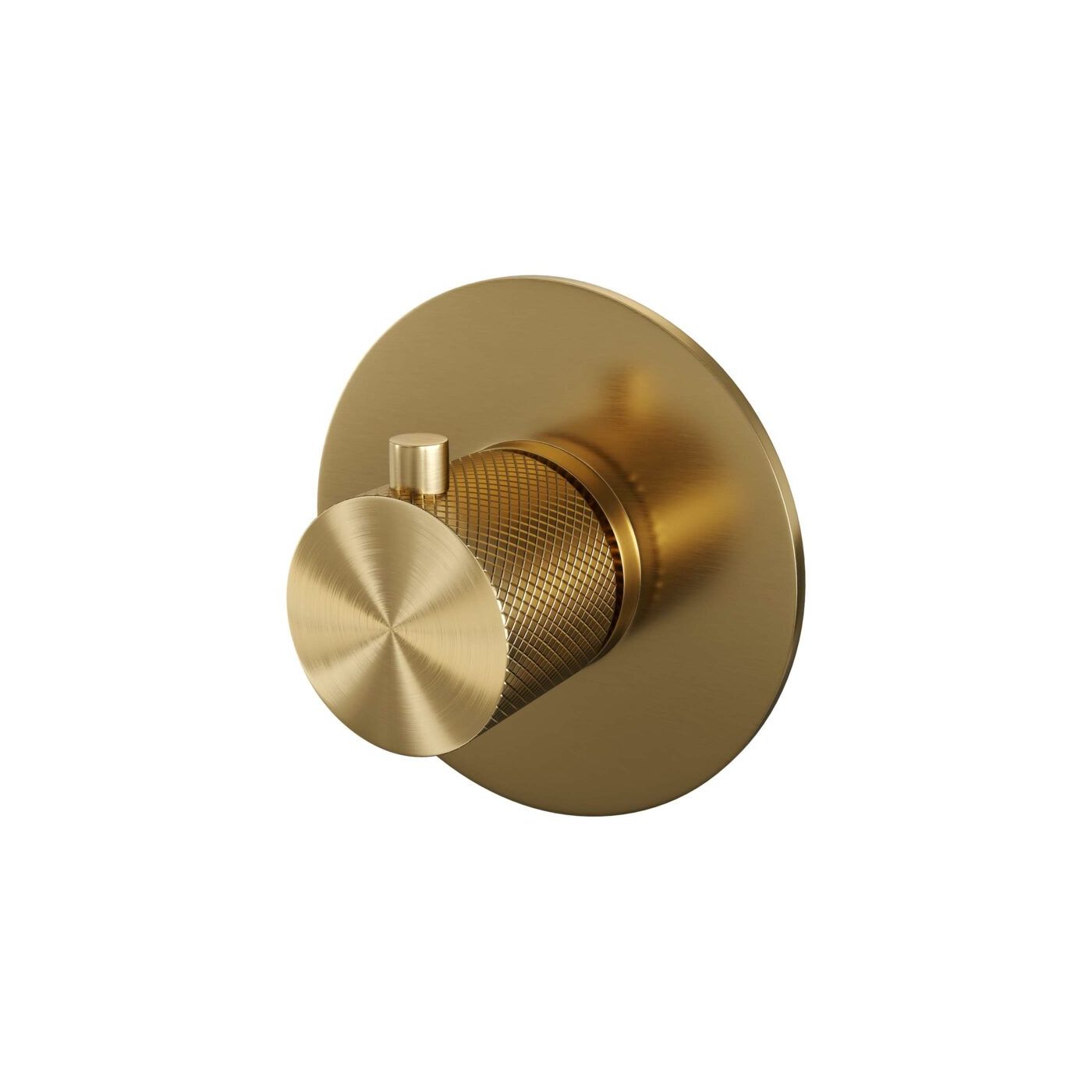 Brauer Gold Carving ronde inbouw thermostaat goud