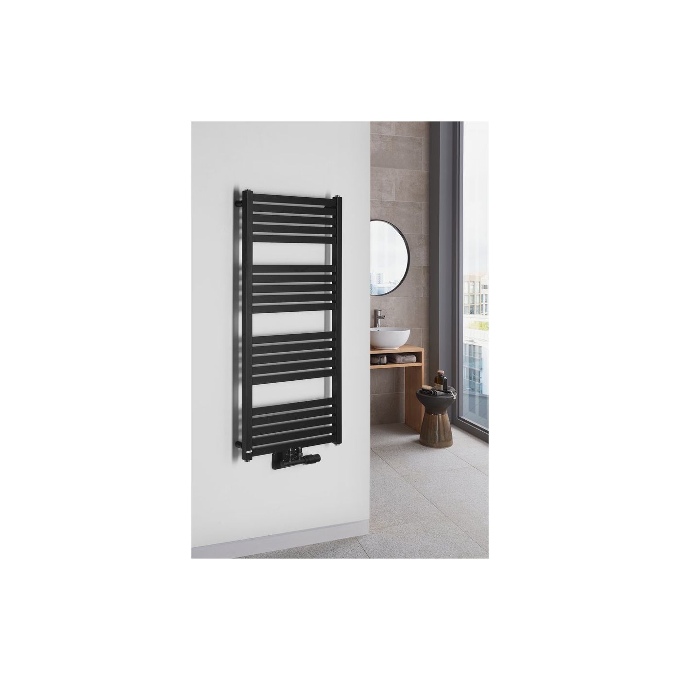 Bruckner Grunt verwarmingsradiator 50x105 cm mat zwart