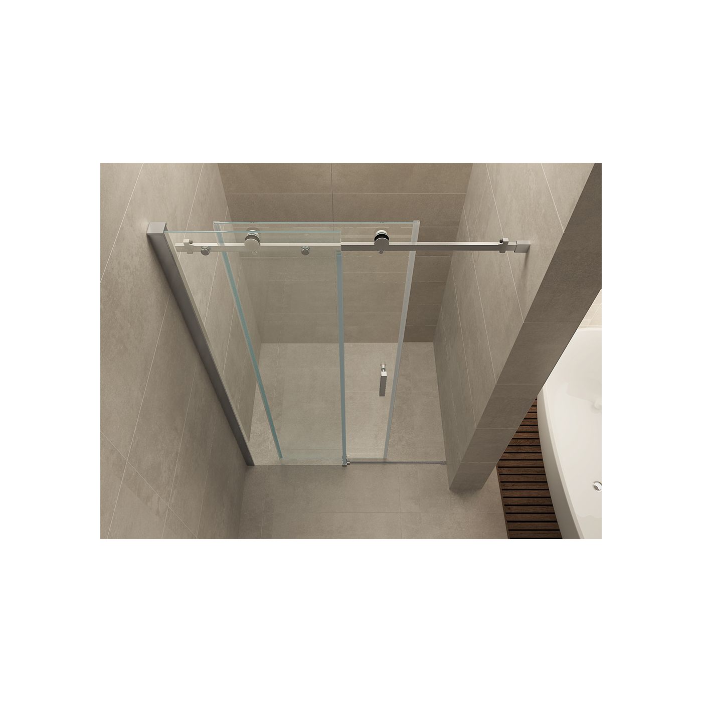 Wiesbaden Slide nis schuifdeur 1700 x 2000 x 8 mm nano helder glas/chroom