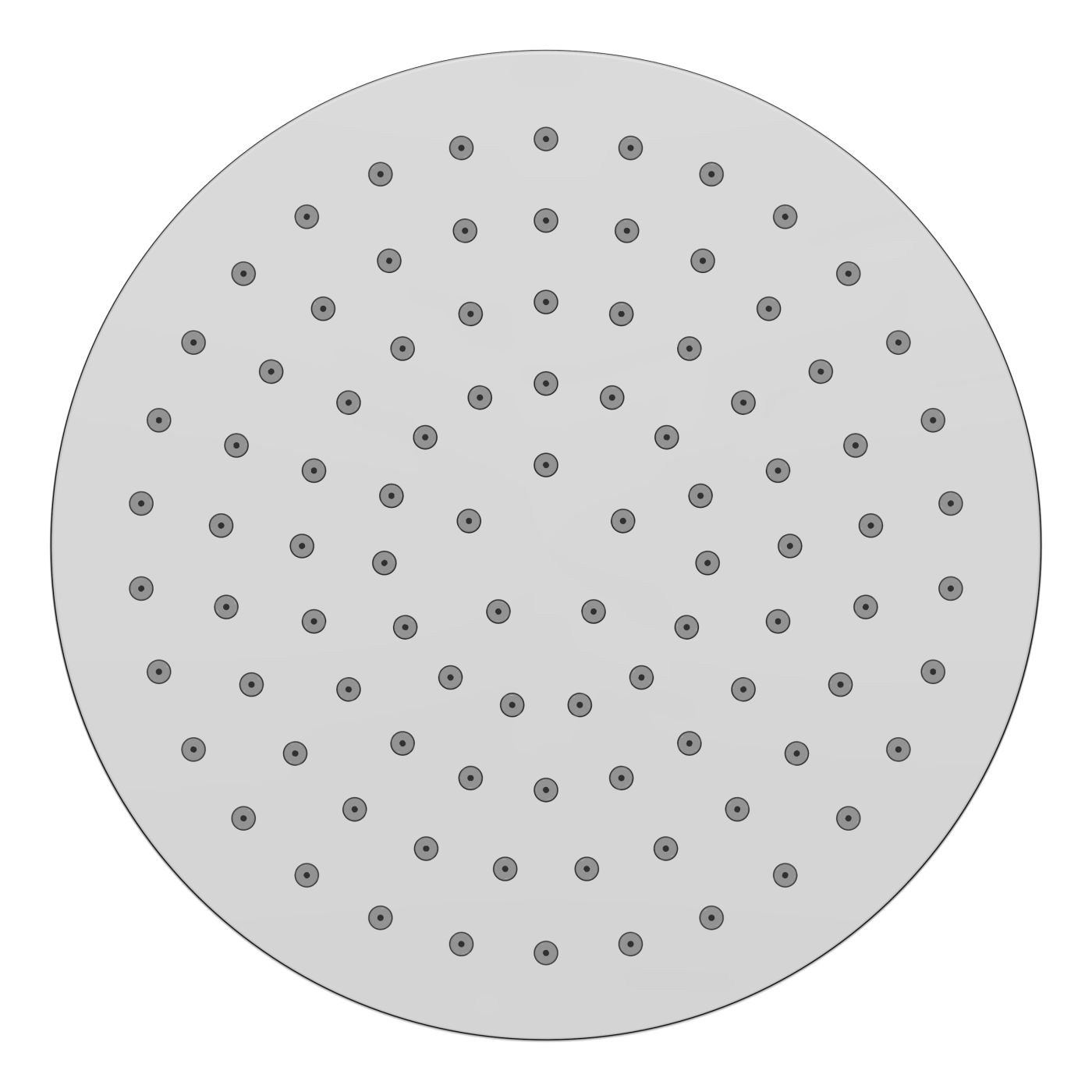 Wiesbaden Caral hoofddouche rond 20 x 1,2 cm chroom