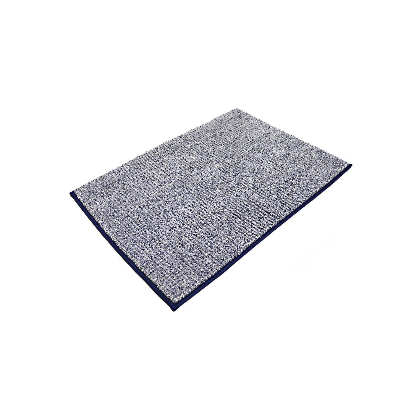 Antislip badmat 50x70cm 100% polyester blauw