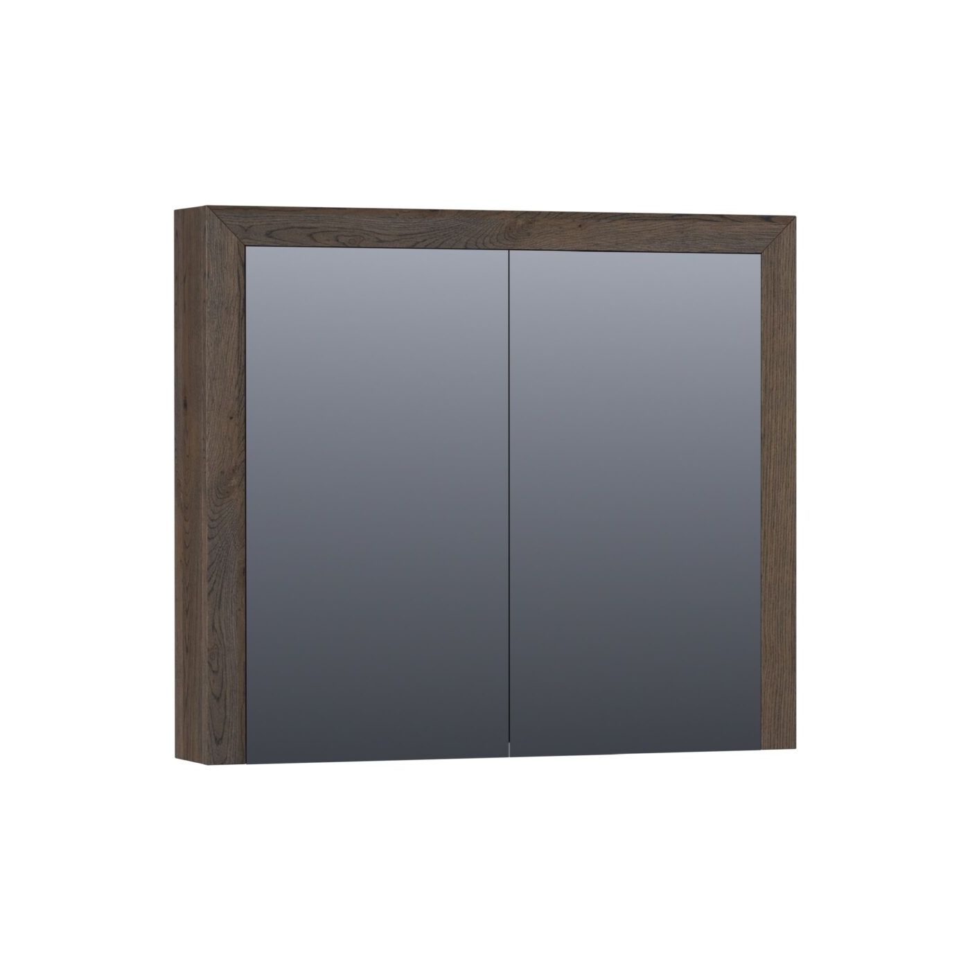 Topa Massief Eiken spiegelkast 80 black oak