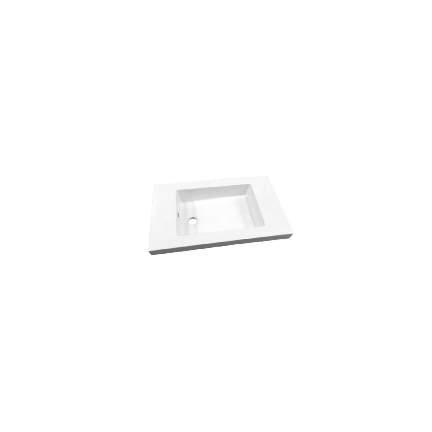 Best Design Slim wastafel zonder kraangat 60cm glans wit
