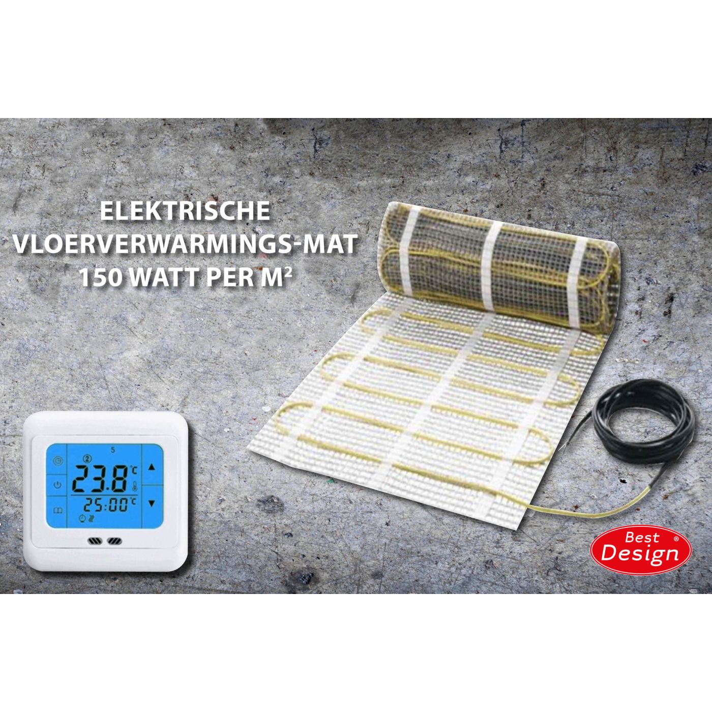 Best Design Comfort elektrische vloerverwarming mat 8.0m2