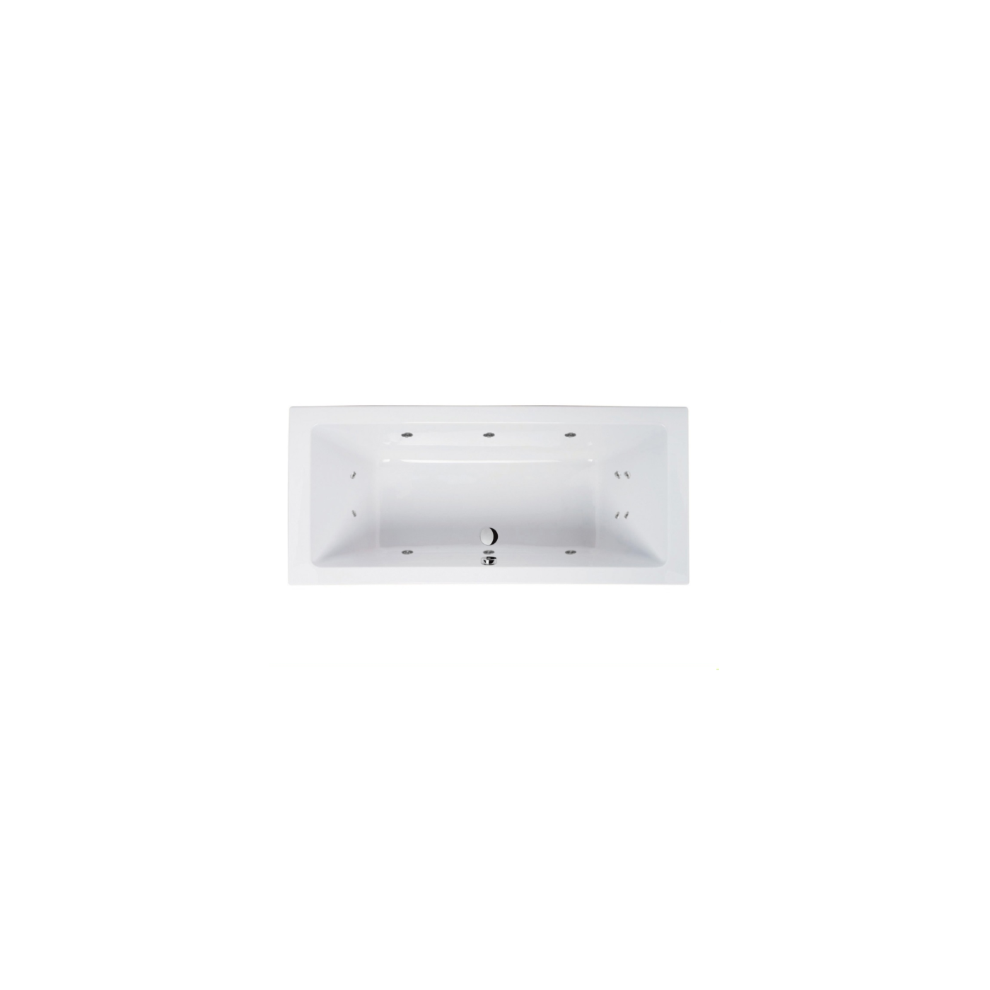 Bruynzeel Plano bubbelbad met WP2 systeem en kleuren verlichting 170x75 wit
