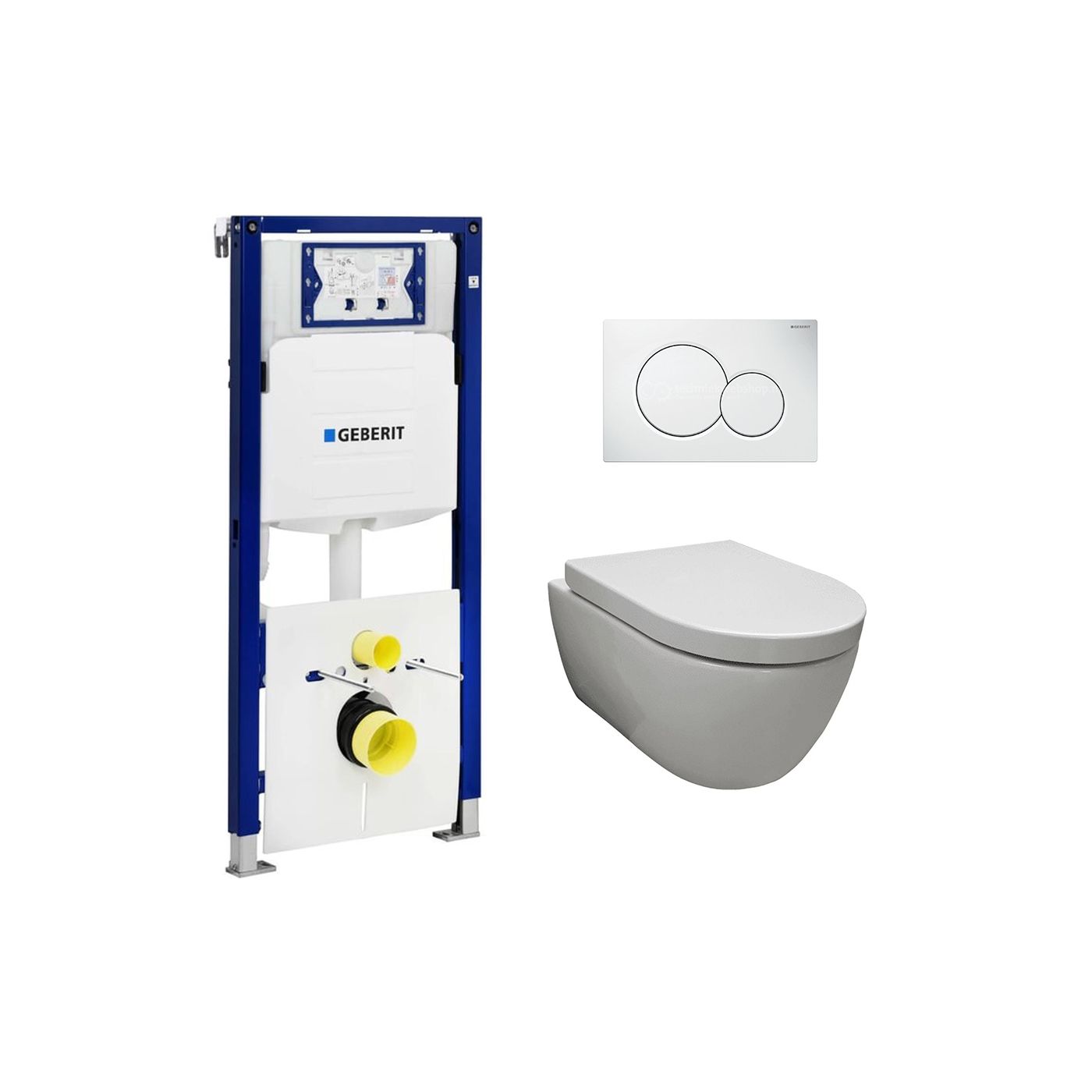 Neuer Leeds UP320 toiletset rimfree met softclose zitting 54 cm wit