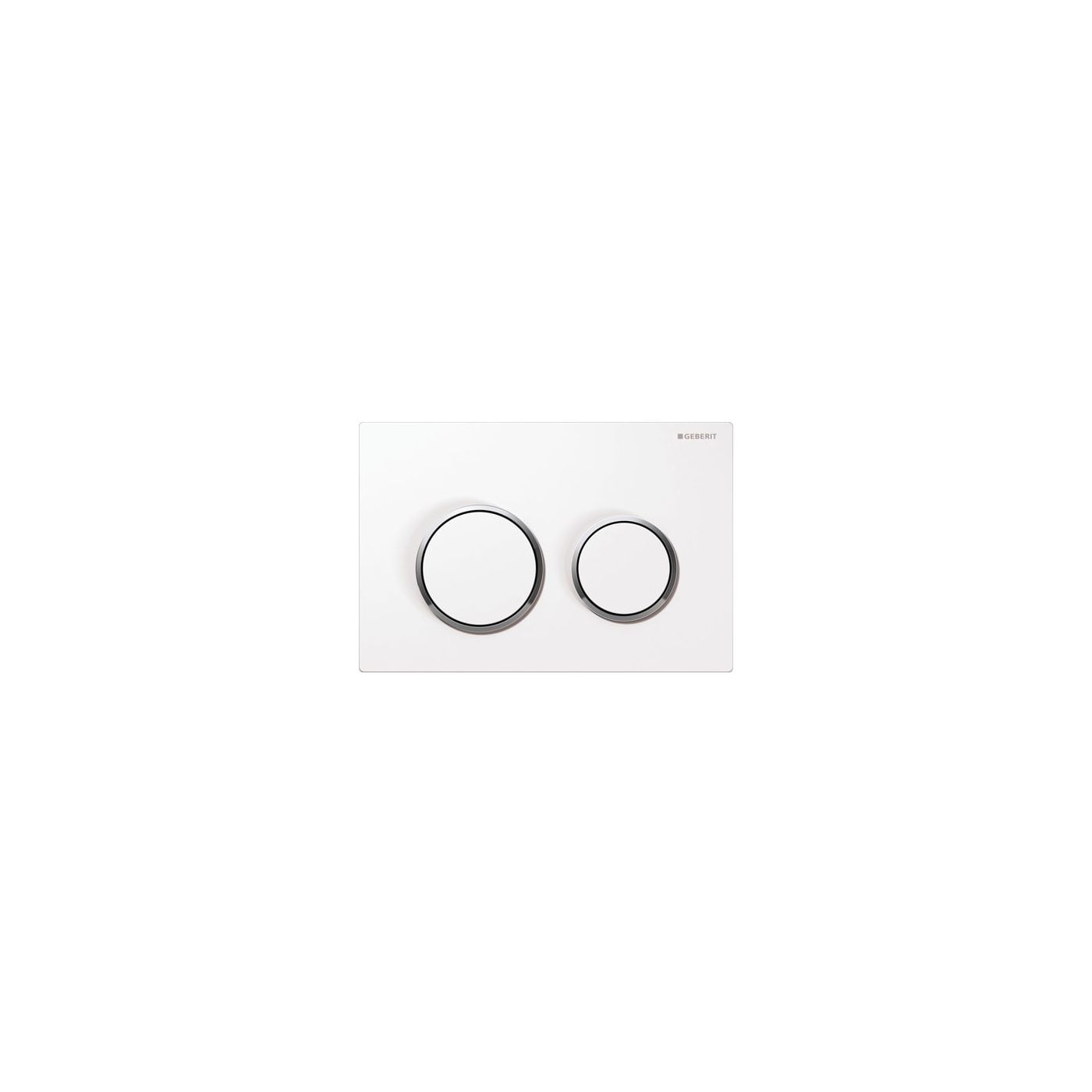 Geberit Omega 20 witte drukplaat Liche knop