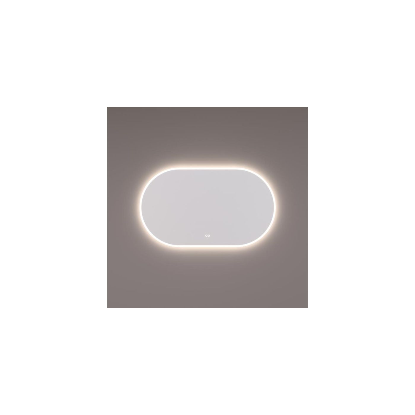 Hipp-Design spiegel ovaal-recht met LED verlichting 140x70