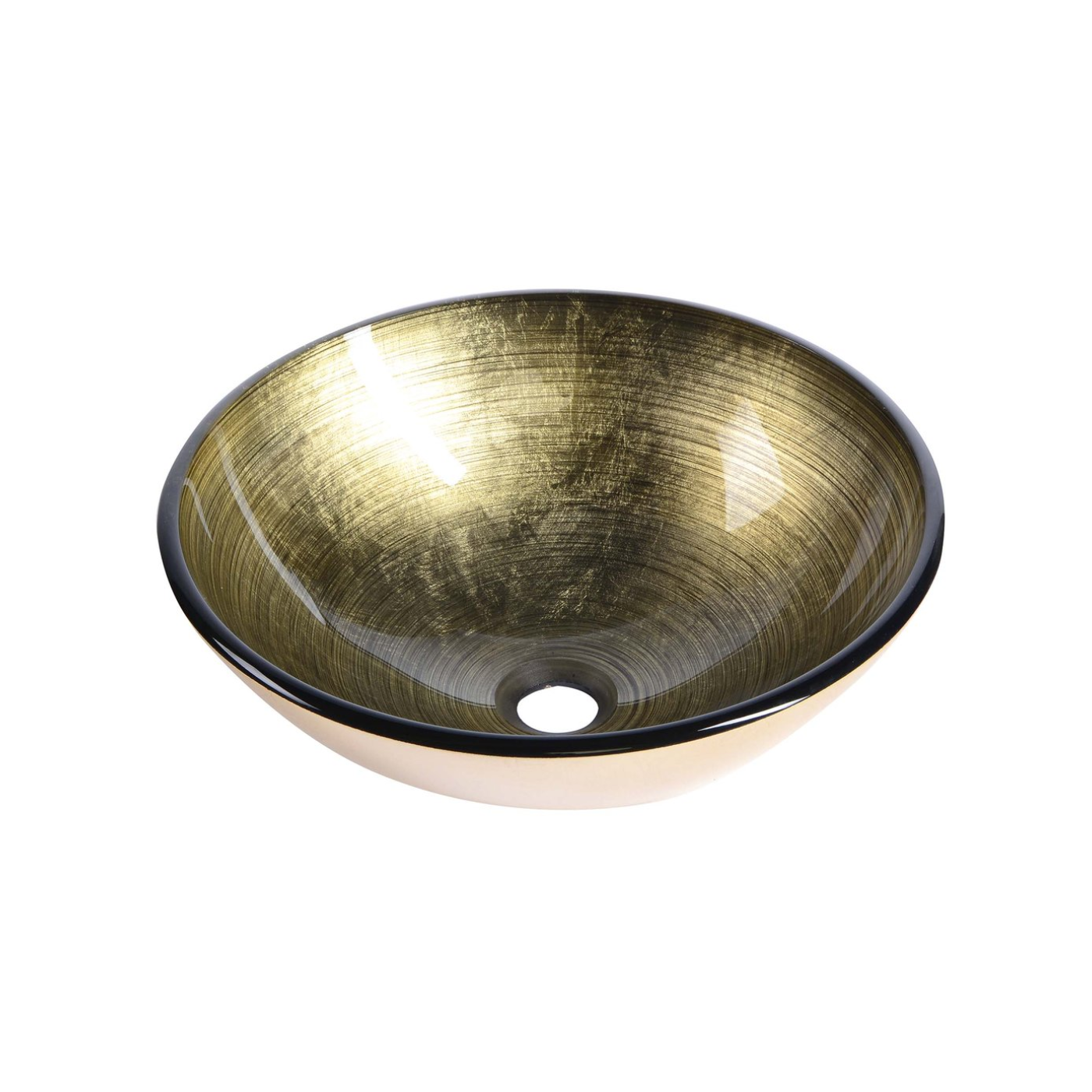 Sapho Fianna glas waskom diameter 42 cm brons