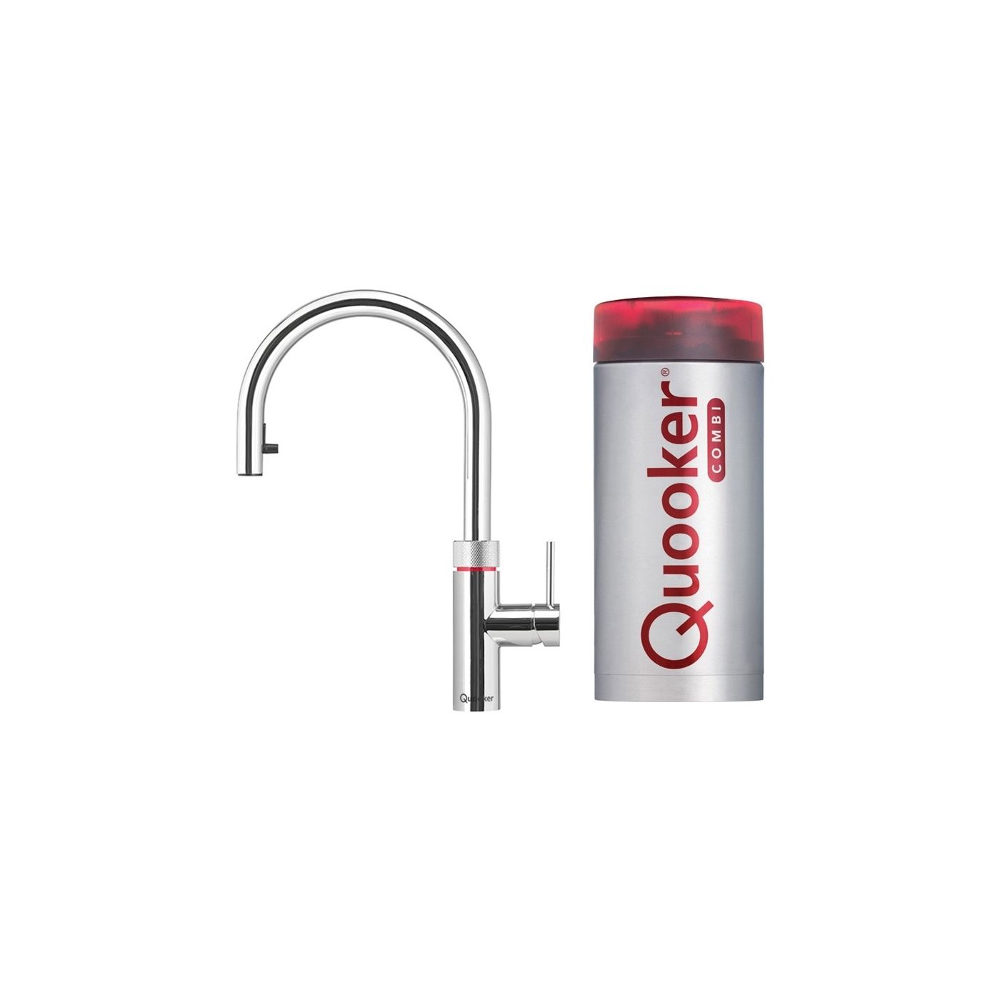 Quooker Flex kokend waterkraan met COMBI Reservoir boiler chroom