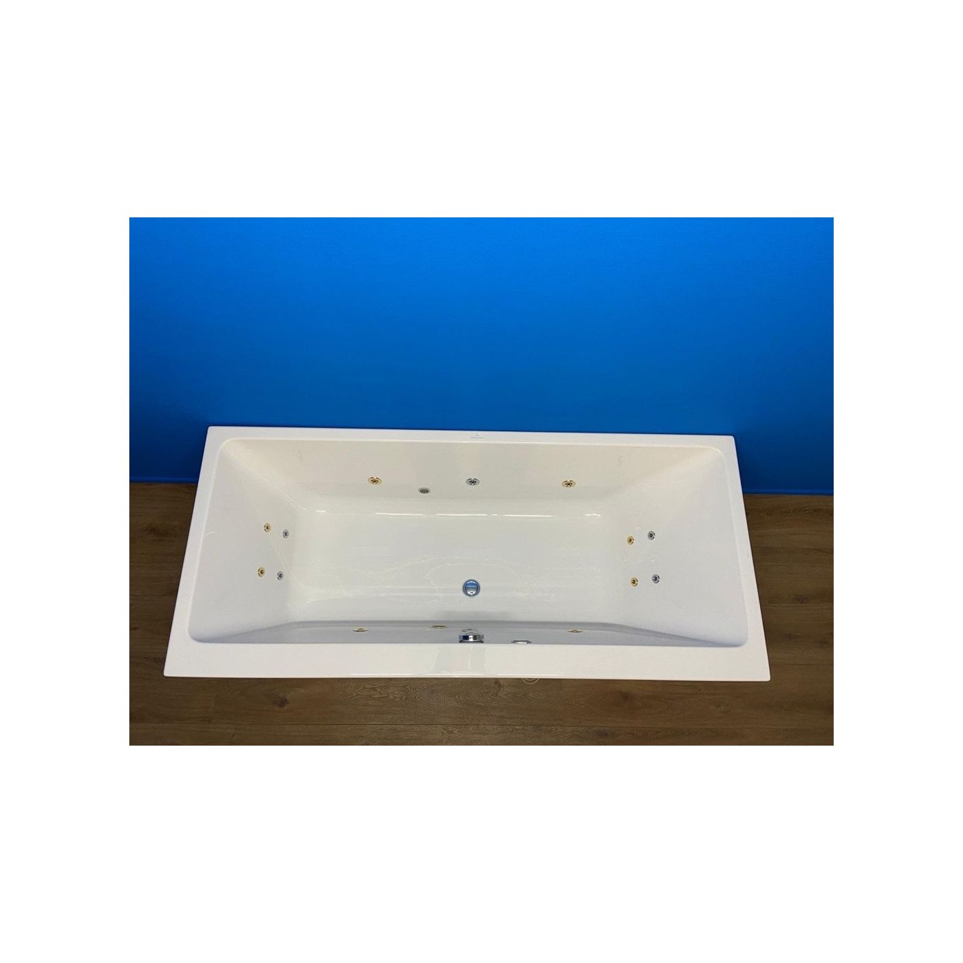 Villeroy & Boch Subway bubbelbad met Basic systeem 190x90 wit chroom/goudkleur