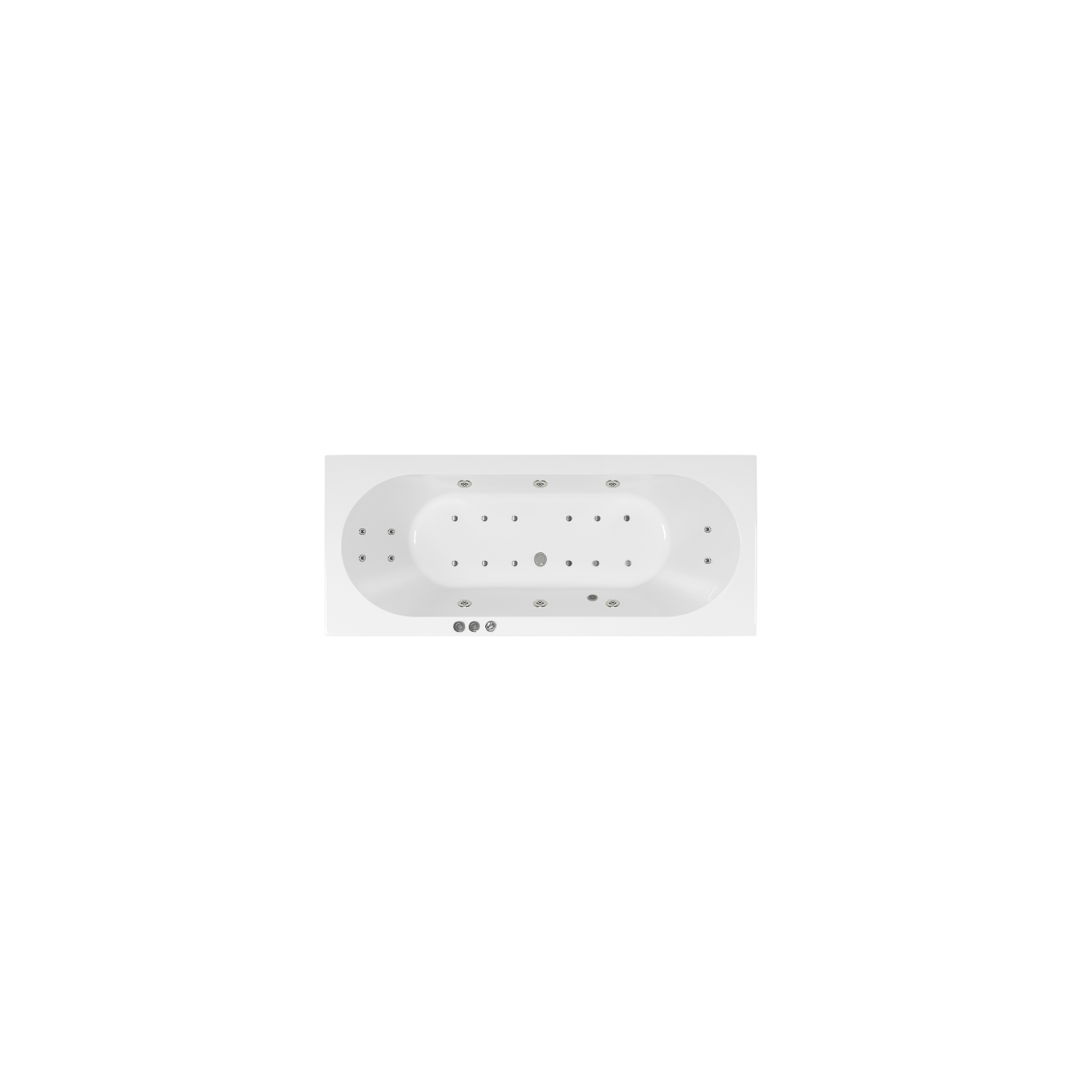 Sealskin bubbelbad met WP3 systeem en kleuren verlichting 190x90 wit