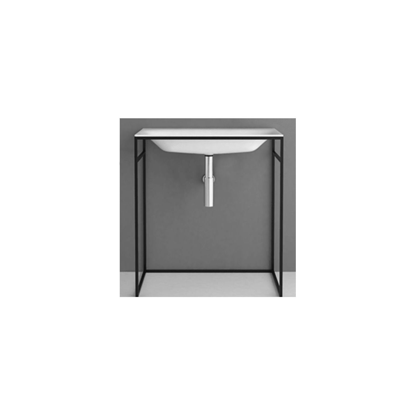 Bette Lux Shape zwarte Frame voor wastafel 80cm wit