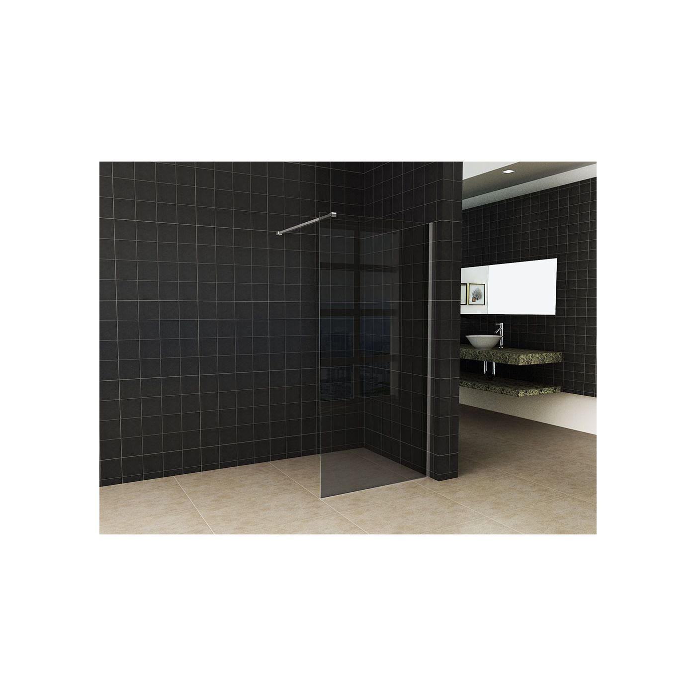 Wiesbaden Slim glasplaat 1100 x 2000 x 8 mm nano rookglas