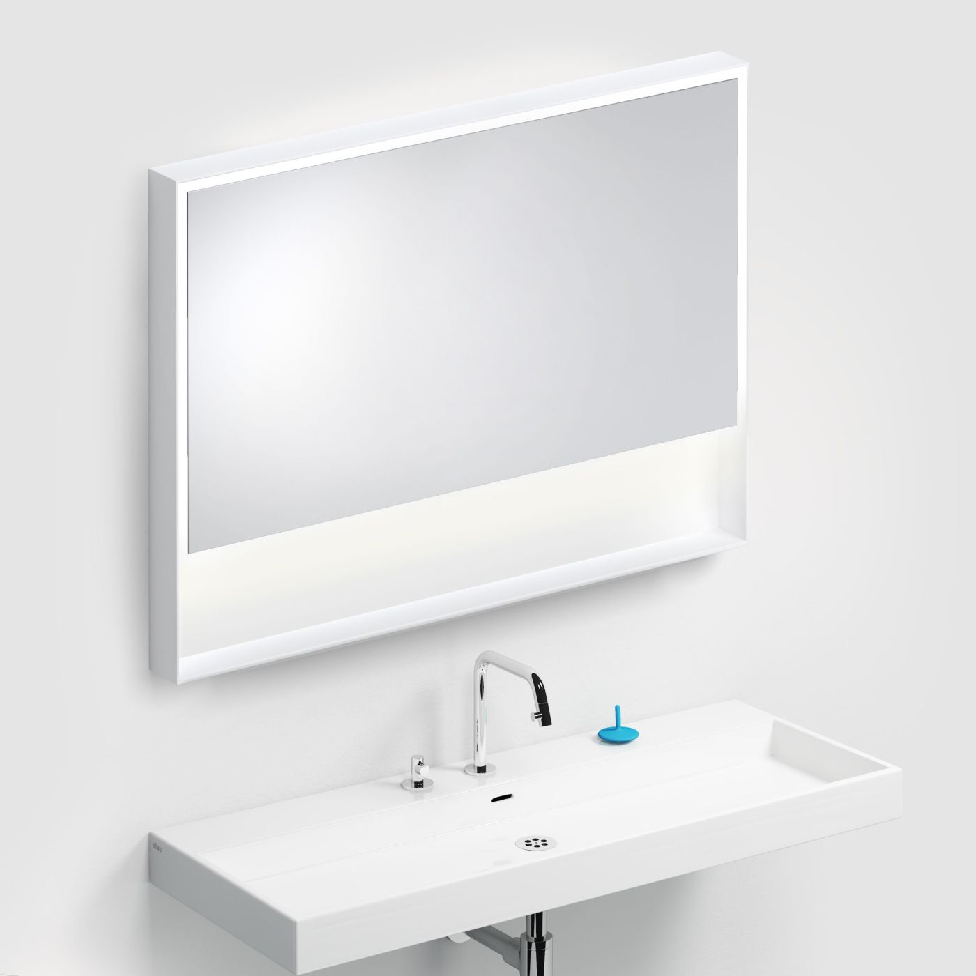 Clou Look at Me spiegel, 110cm, LED-verlichting, IP44, mat wit