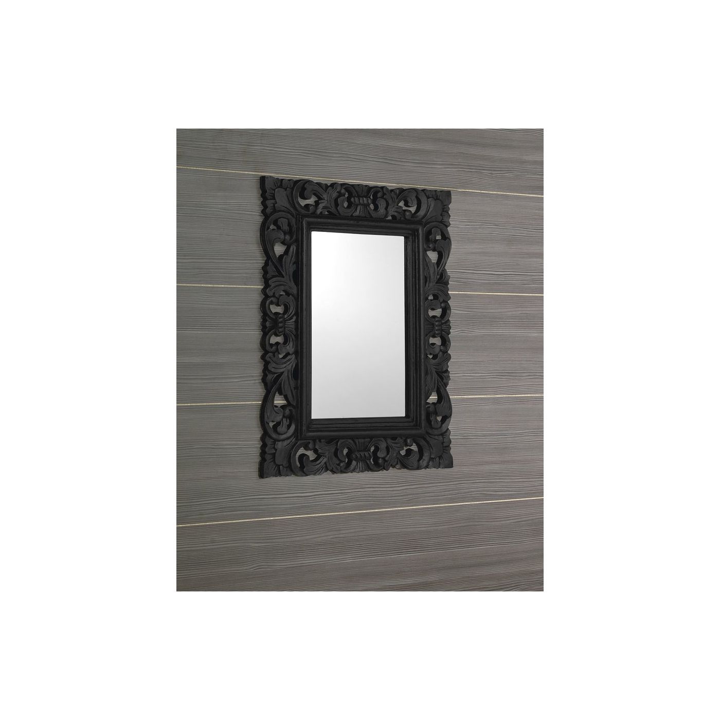 Samblung spiegel met houten lijst 60x80 zwart