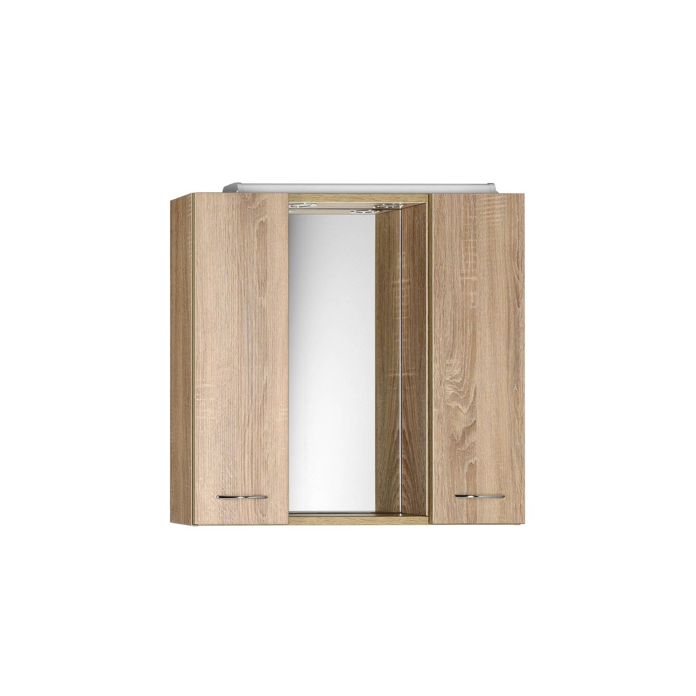 Aqualine Keramia Fresh LED-spiegelkast 70x60cm oak platin