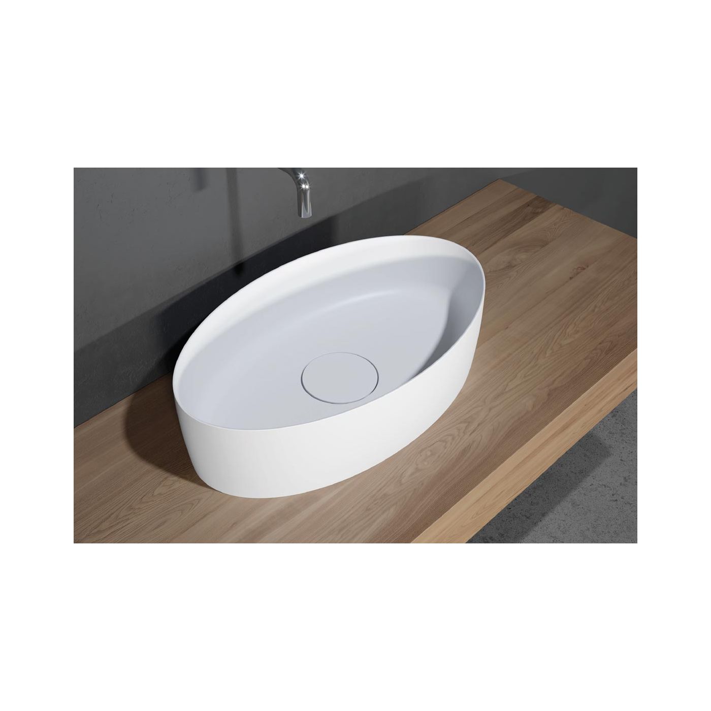 Riho Waskom Solid Surface Thin Oval