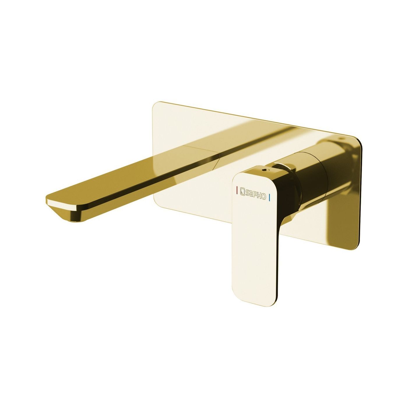 Sapho Spy inbouw wastafelmengkraan 22x10cm goud