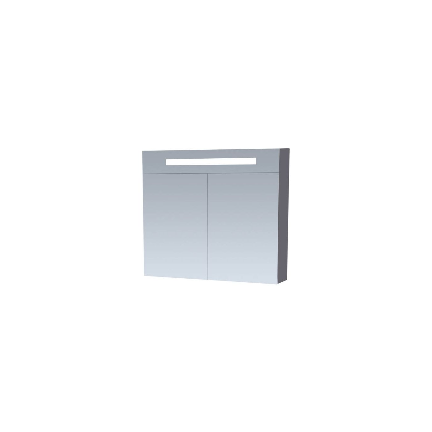 Tapo New Future spiegelkast Grijs 80cm dubbelzijdige spiegels, verlichting, & stopcontact