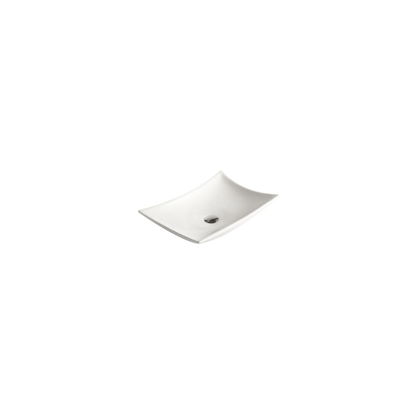 Best Design Raaf opbouw wastafel met kraangat 56x37 glans wit