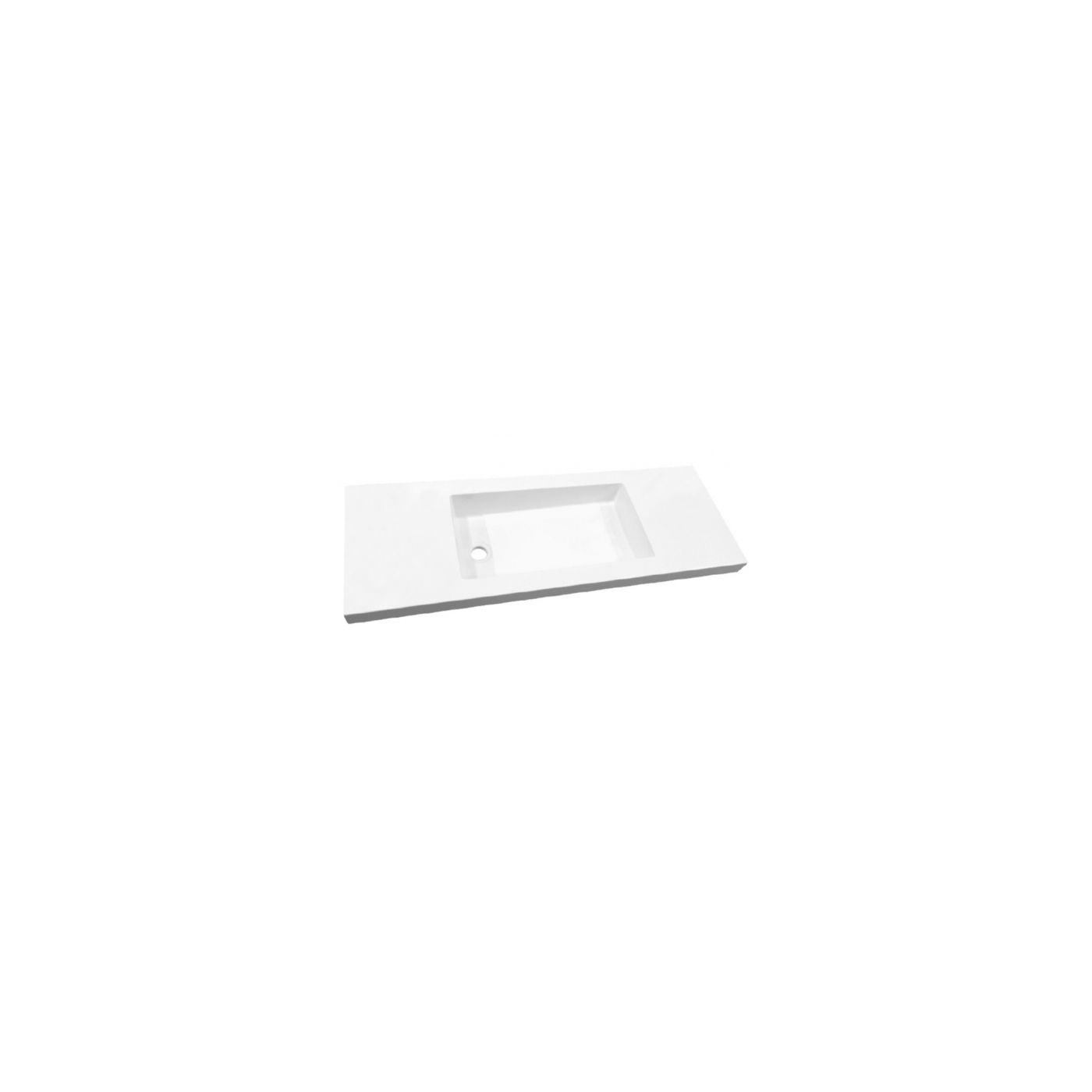 Best Design Slim wastafel zonder kraangat 100cm glans wit