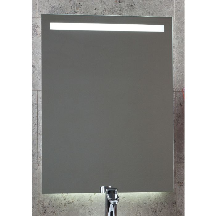 Novara Led Line spiegel rechthoek met led verlichting 100x80x3 cm + spiegel verwarming