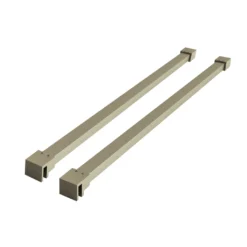 Afbeelding 1 Wiesbaden Slim set stabilisatiestangen 120 cm voor vrijstaande inloopdouches geborsteld messing