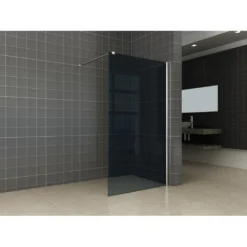 Afbeelding 1 Wiesbaden Comfort inloopdouche 1000 x 2000 x 10 mm nano rookglas/chroom