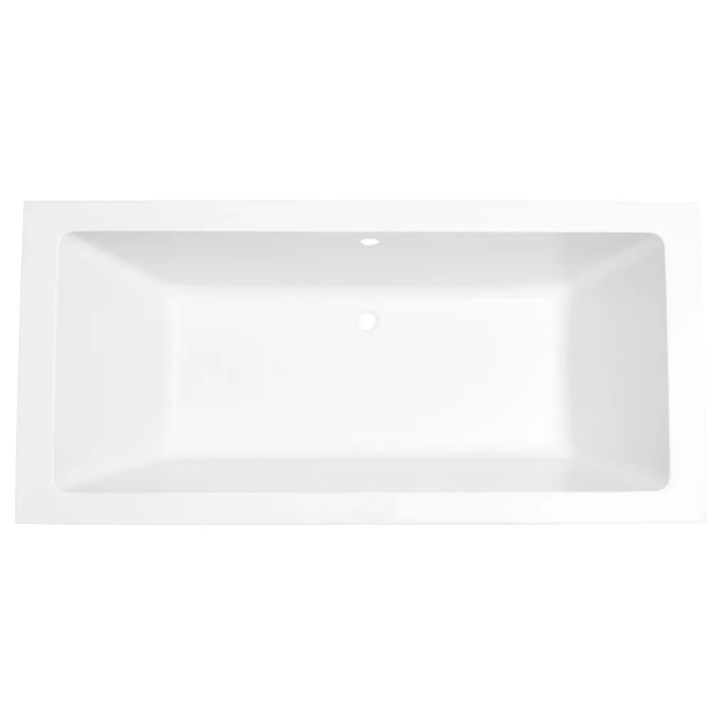 Afbeelding 1 Xellanz Santino SQ inbouw duo ligbad 180x80x49 cm acryl glans wit