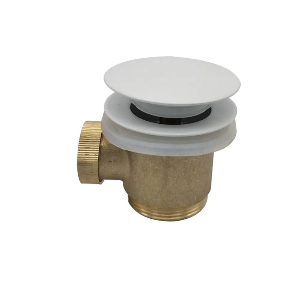 Afbeelding 1 Wiesbaden Caral clickwaste afvoerplug vrijstaand bad 1 1/2" mat wit
