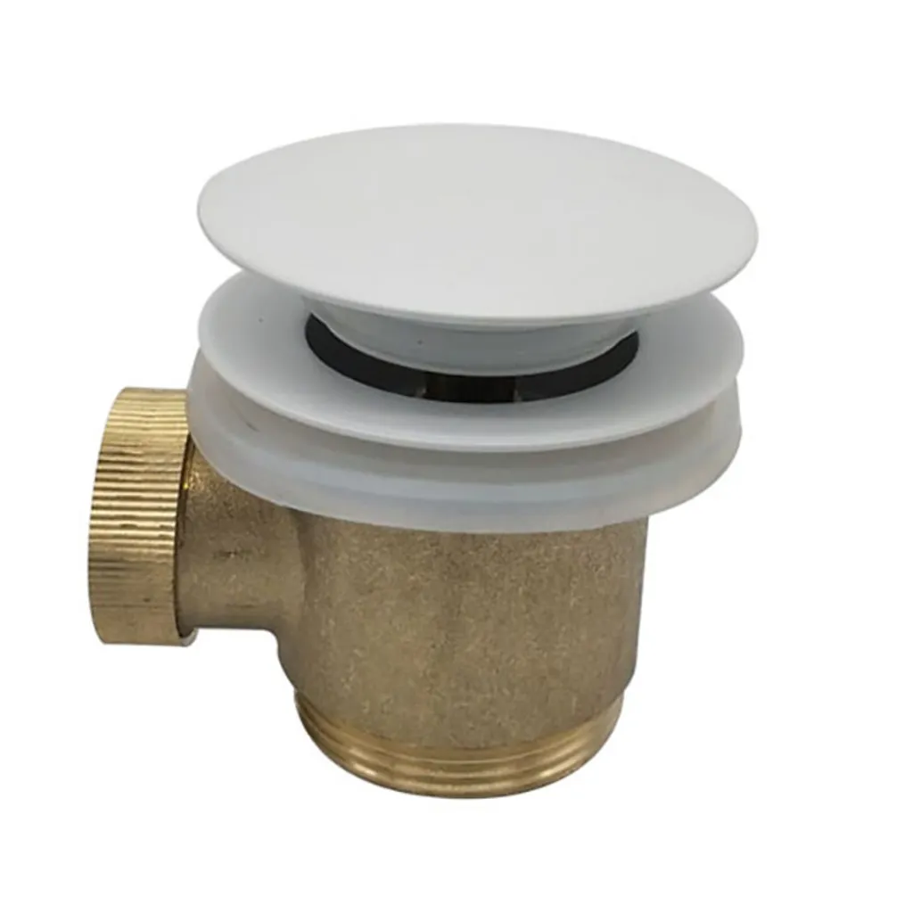 Afbeelding 1 Wiesbaden Caral clickwaste afvoerplug vrijstaand bad 1 1/2" glans wit