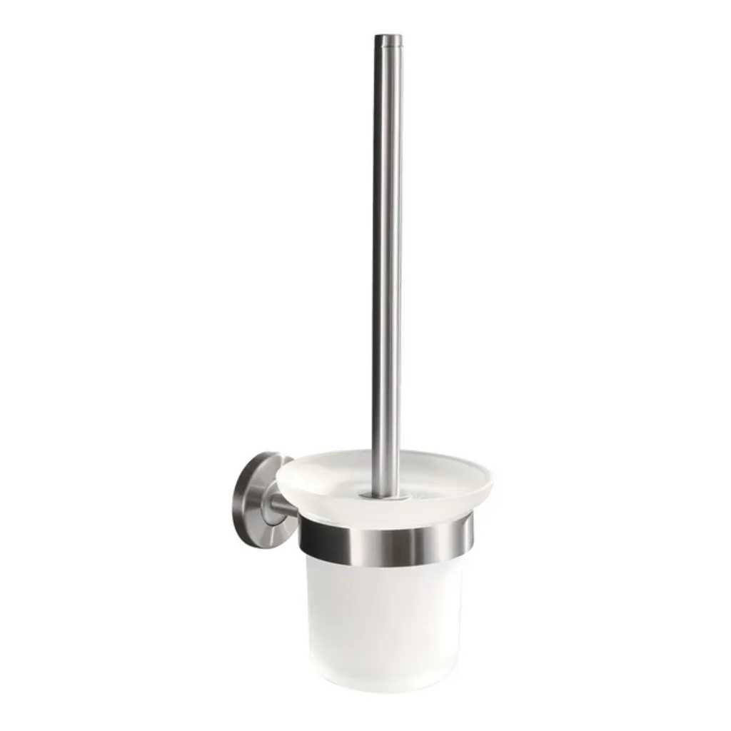 Afbeelding 1 Wiesbaden 304 toiletborstel met houder mat glas/RVS