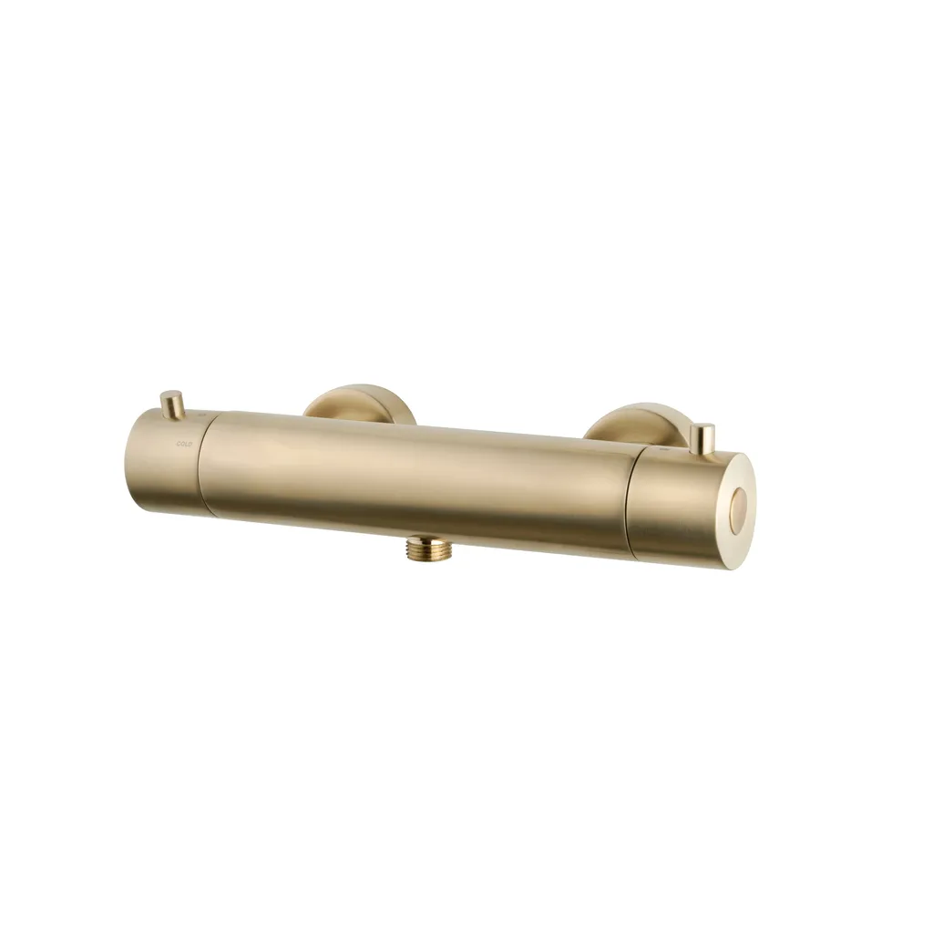 Afbeelding 1 Wiesbaden Caral Cool Touch thermostatische douchemengkraan geborsteld messing