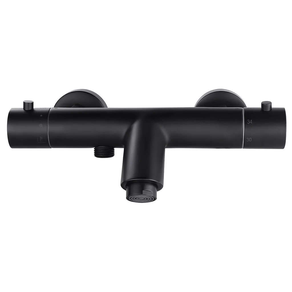 Afbeelding 1 Xellanz Rio Therm. badmengkraan 15cm mat zwart